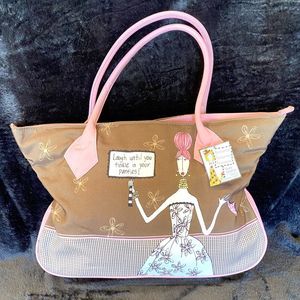Dolly Mama Tote Bag “Laugh Until You Tinkle Your Panties!” -- Purse --Handbag